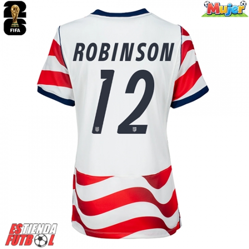 Estados Unidos Miles Robinson #12 Primera Equipación Mujer Mundial 2026 Manga Corta
